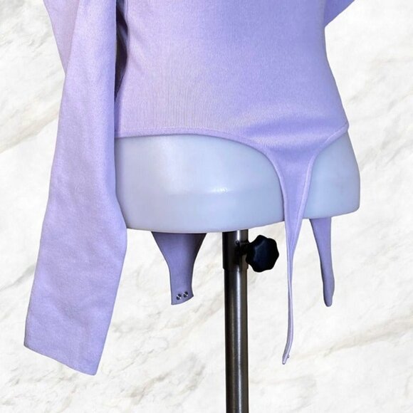 Michael Costello x REVOLVE Araceli Knit Bodysuit - Light Lavender - Picture 10 of 12